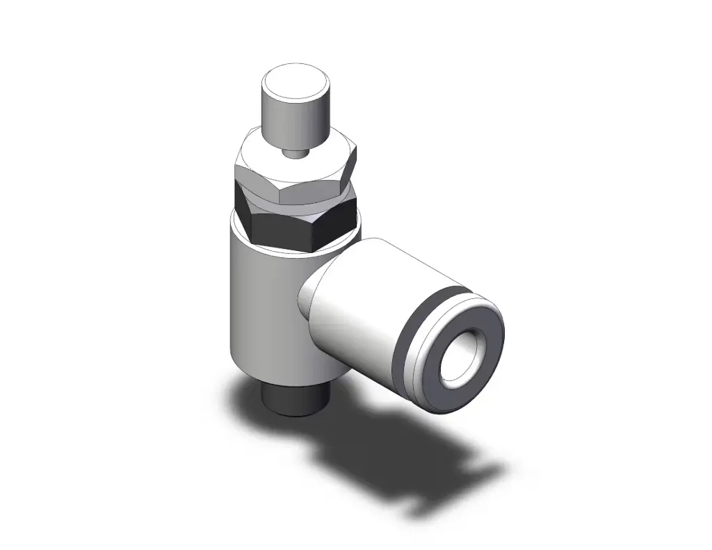 Régleurs de débit, Standard, Raccord instantané, Manipulation simple, Coudé M5 Tube ∅4