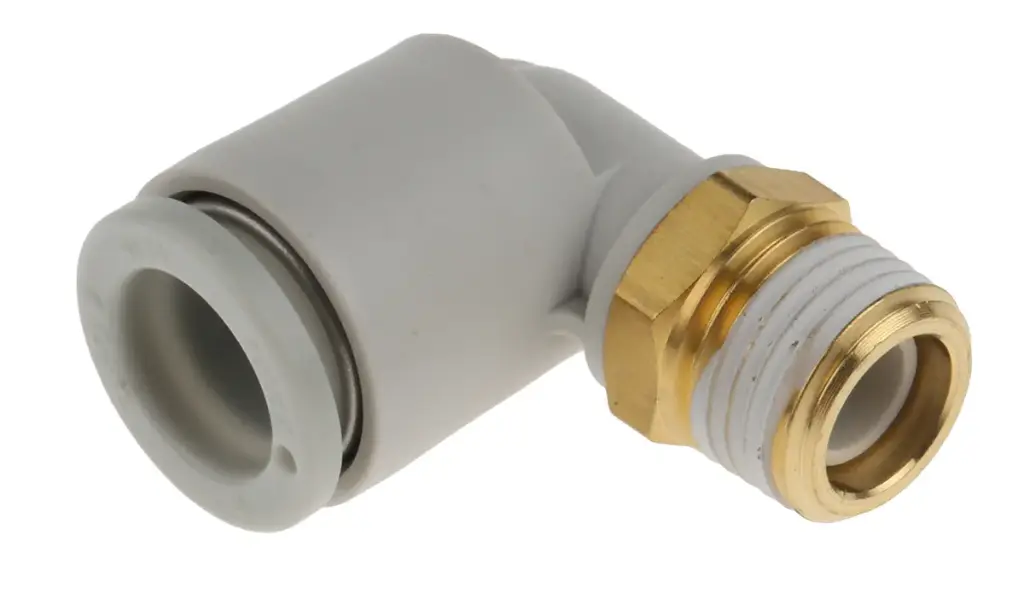 Raccord coude 90° mâle R 1/8 diamètre D08