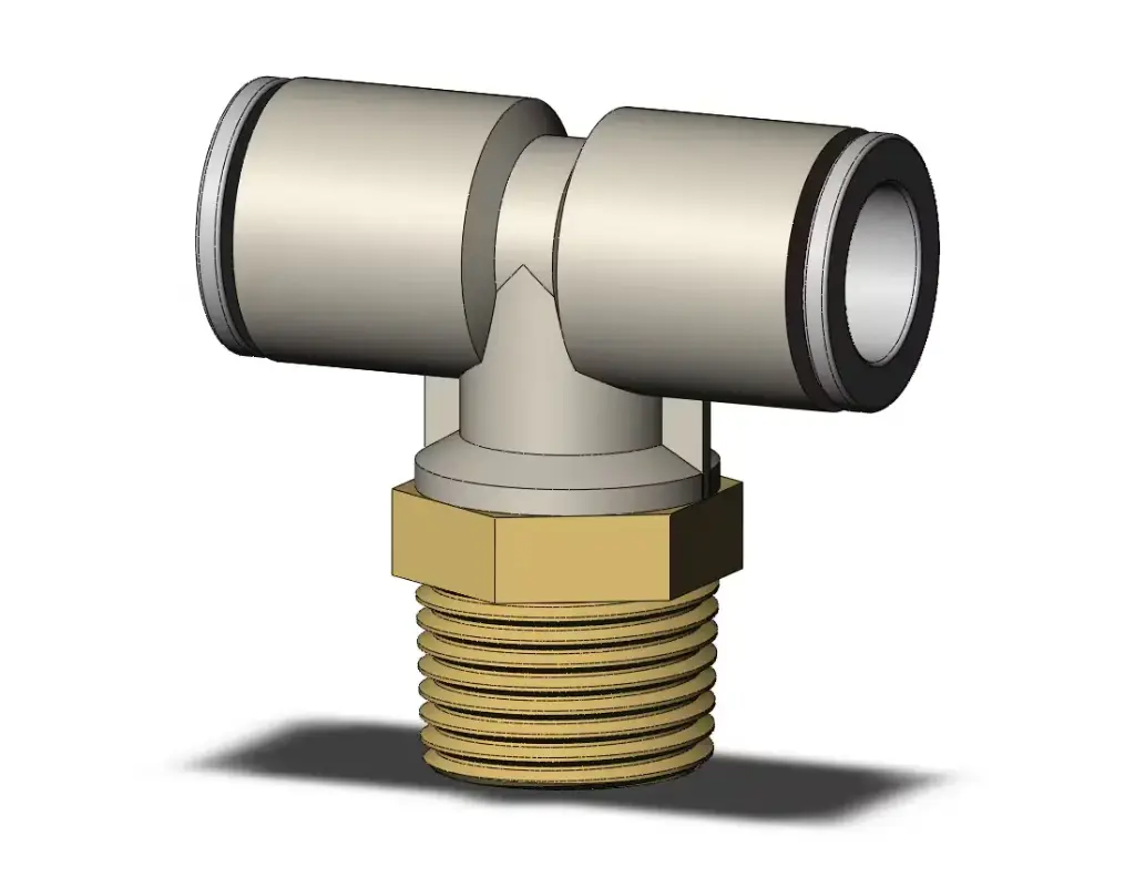 Raccord Té mâle R 3/8 diamètre D10