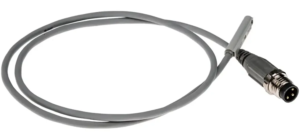 Détecteur à connecteur précâblé A93 Reed , Tension cc , tension CA , LED, Horizontal ,0,5 M APC (M8-3 broches)