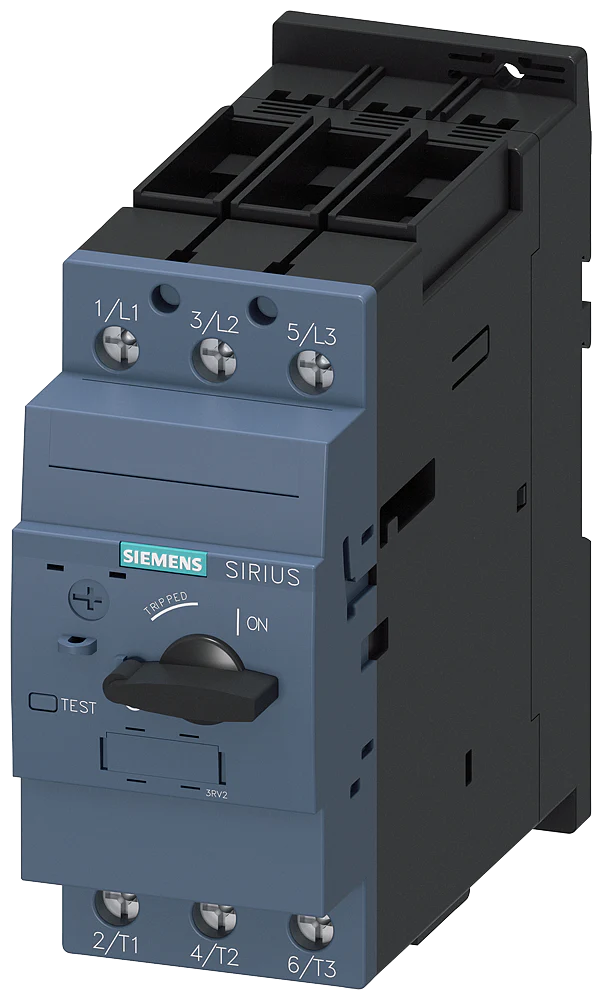 Disjoncteurs de taille S2 pour la protection des moteurs, CLASS 10 Déclencheur de surcharge à temps dépendant 62...73 A Déclencheur de court-circuit 949 A Borne à vis pouvoir de coupure standard