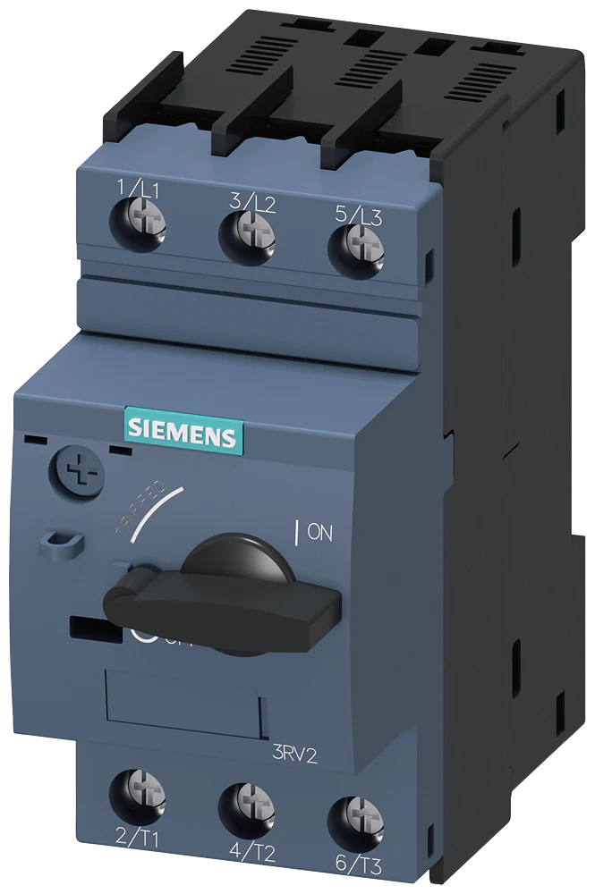 Disjoncteur de taille S0 pour la protection des moteurs, CLASS 10 Déclencheur de surcharge à temps dépendant 3,5...5 A Déclencheur de court-circuit 65 A Borne à vis pouvoir de coupure standard