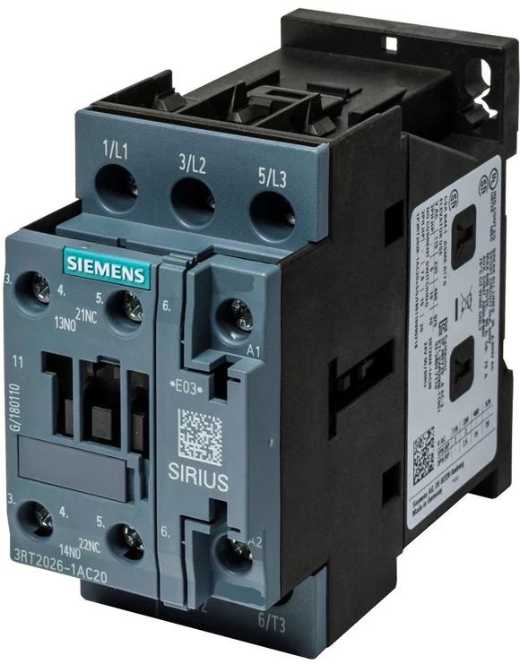 Contacteur de puissance, AC-3e/AC-3, 25 A, 11 kW / 400 V, 3 pôles, AC 24 V, 50 Hz, contacts auxiliaires : 1 NO + 1 NF, borne à vis, taille : S0