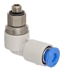 Raccord rotatif à une touche, taille de tube de 6 mm, mâle, filetage M, série Ks