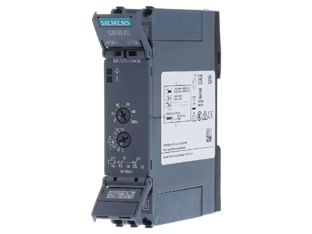 Relais temporisé, électronique, retardé à l'appel 2 contacts inverseurs, 7 plages de temps 0,05 s...100 h 12-240 V CA/CC pour 50/60 Hz CA avec LED, borne à vis