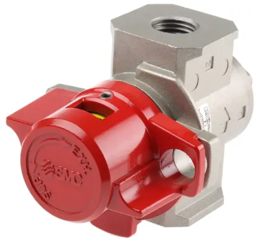 [VHS30-F02A] Vanne de sectionnement 3/2 avec purge de pression résiduelle, cadenassable, simple effet, taille du corps 30 taraudage F,orifice 1/4