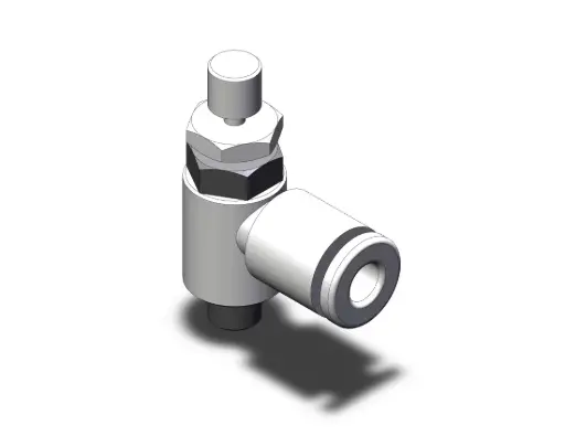 [AS1201F-M5-04] Régleurs de débit, Standard, Raccord instantané, Manipulation simple, Coudé M5 Tube ∅4