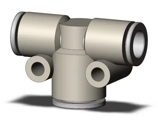 [KQ2T08-10A] Raccord en T égal de 10 - 10 - 8