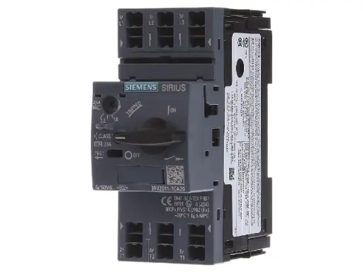 [3RV2011-1CA20] Disjoncteur de taille S00 pour la protection des moteurs, CLASS 10 Déclencheur de surcharge à temps dépendant 1,8...2,5 A Déclencheur de court-circuit 33 A Borne à ressort pouvoir de coupure standard 