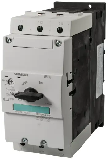 [3RV1041-4LA10] Disjoncteur de taille S3 pour la protection des moteurs, CLASS 10 Déclencheur de surcharge à temps dépendant 70...90 A Déclencheur de court-circuit 1170 A borne à vis pouvoir de coupure standard !!! Produit en fin de vie !! Le successeur est SIRIUS 3RV2 Successeur préféré : >>3RV2041-4YA10<< 