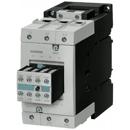 [3RT1046-1BB44] Contacteur de puissance, AC-3 95 A, 45 kW / 400 V 24 V CC, 2 NO + 2 NF 3 pôles, taille S3 borne à vis !!! Produit en fin de vie !! Le successeur est SIRIUS 3RT2