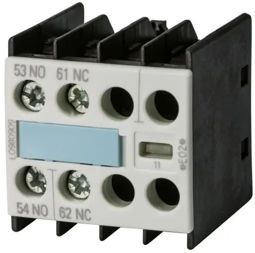 [3RH1911-1FA11] Bloc de contacts auxiliaires, 11 1 NO + 1 NF EN 50005 Borne à vis taille S00 pour contacteurs auxiliaires et moteurs !!! Produit en fin de vie !! Le successeur est SIRIUS 3RH2 Successeur préféré : >>3RH2911-1HA11<<