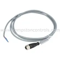 [V1-G-2M-PVC] Câble connecteur, M12, FEMELLE, DROIT, 4 BROCHES, A CODÉ, CÂBLE PVC GRIS 2M