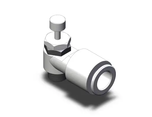 [AS2201F-01-10S] Régulateur de vitesse, coude, Pbt, 1/8, mètre de sortie, tube de 10 mm, une touche, en série