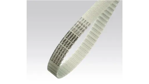 [16T5-750] Courroie en polyuréthane 16T5/750 de 16 mm de large avec câbles en acier, véritablement sans fin, pas T5, dent trapézoïdale de 5 mm, à utiliser uniquement avec les poulies T5